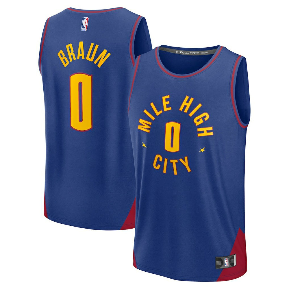 Christian Braun Denver Nuggets Fast Break Replica Player Jersey sale - Statement Editi- Blue | Fanatics cheap