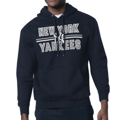 New York Yankees Starter Team Mesh Print Graphic Pullover Hoodie - Navy