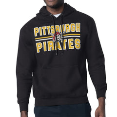 Pittsburgh Pirates Starter Team Mesh Print Graphic Pullover Hoodie - Black