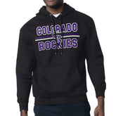 Colorado Rockies Starter Team Mesh Print Graphic Pullover Hoodie - Black