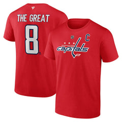 Alexander Ovechkin Washington Capitals NHL All-Time Leading Goal Scorer Name & Number T-Shirt Red