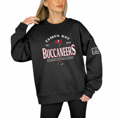 Tampa Bay Buccaneers Gameday Couture Women's Oversized Players Only Black Label Pullover Sweatshirt - Black on sale