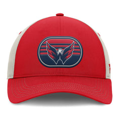 Washington Capitals Fanatics 2025 Stanley Cup Playoffs Locker Room Trucker Adjustable Hat Red/Gray