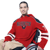 Washington Capitals G-III Sports by Carl Banks Adaptive Wear Lord Stanley Hooded Long Sleeve Sweatshirt Red