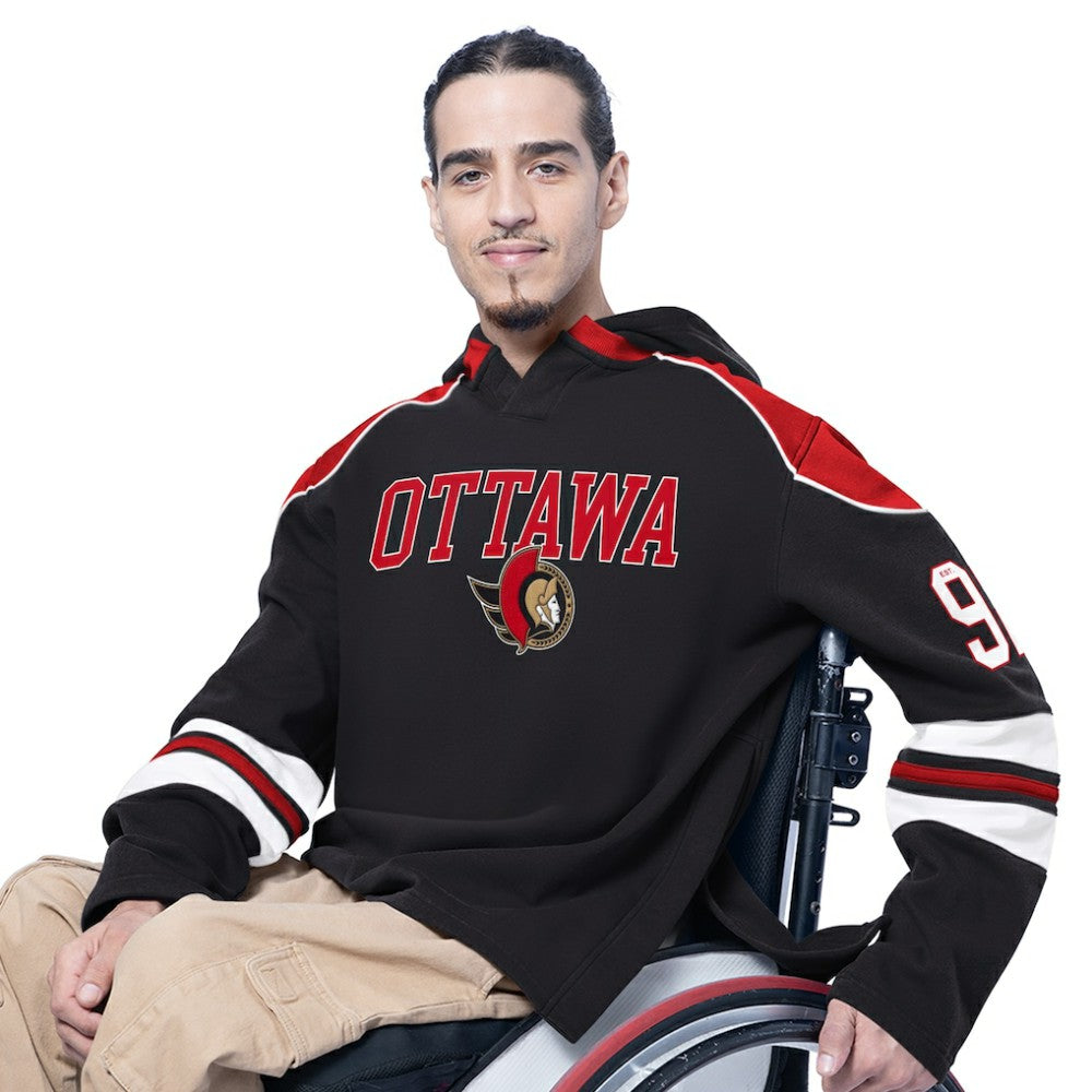 Ottawa Senators G-III Sports by Carl Banks Adaptive Wear Lord Stanley Hooded Long Sleeve Sweatshirt Black