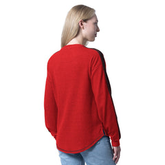 Chicago Blackhawks G-III 4Her by Carl Banks Women's Advantage Thermal Long-Sleeve Tri-Blend T-Shirt Red