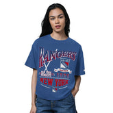 New York Rangers Starter Women's Oversized Hall of Fame T-Shirt Heather Blue
