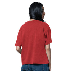 New Jersey Devils Starter Women's Oversized Hall of Fame T-Shirt Heather Red