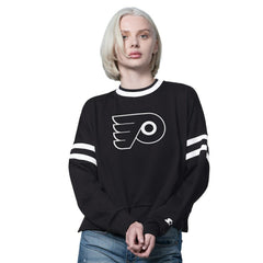 Philadelphia Flyers Starter Women's Rally Fleece Cropped Sweatshirt Black
