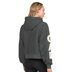 Carolina Hurricanes Starter Women's Star Player Cropped Fleece Hoodie Heather Charcoal