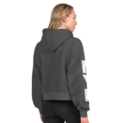 New York Rangers Starter Women's Star Player Cropped Fleece Hoodie Charcoal