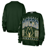 Milwaukee Bucks '47 Women's 2025/26 City Edition Go Big Oversized Sweatshirt - Hunter Green | 47 brand for sale
