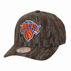 New York Knicks Hidden Pro-Crown Adjustable Hat - Camo | Mitchell & Ness for sale