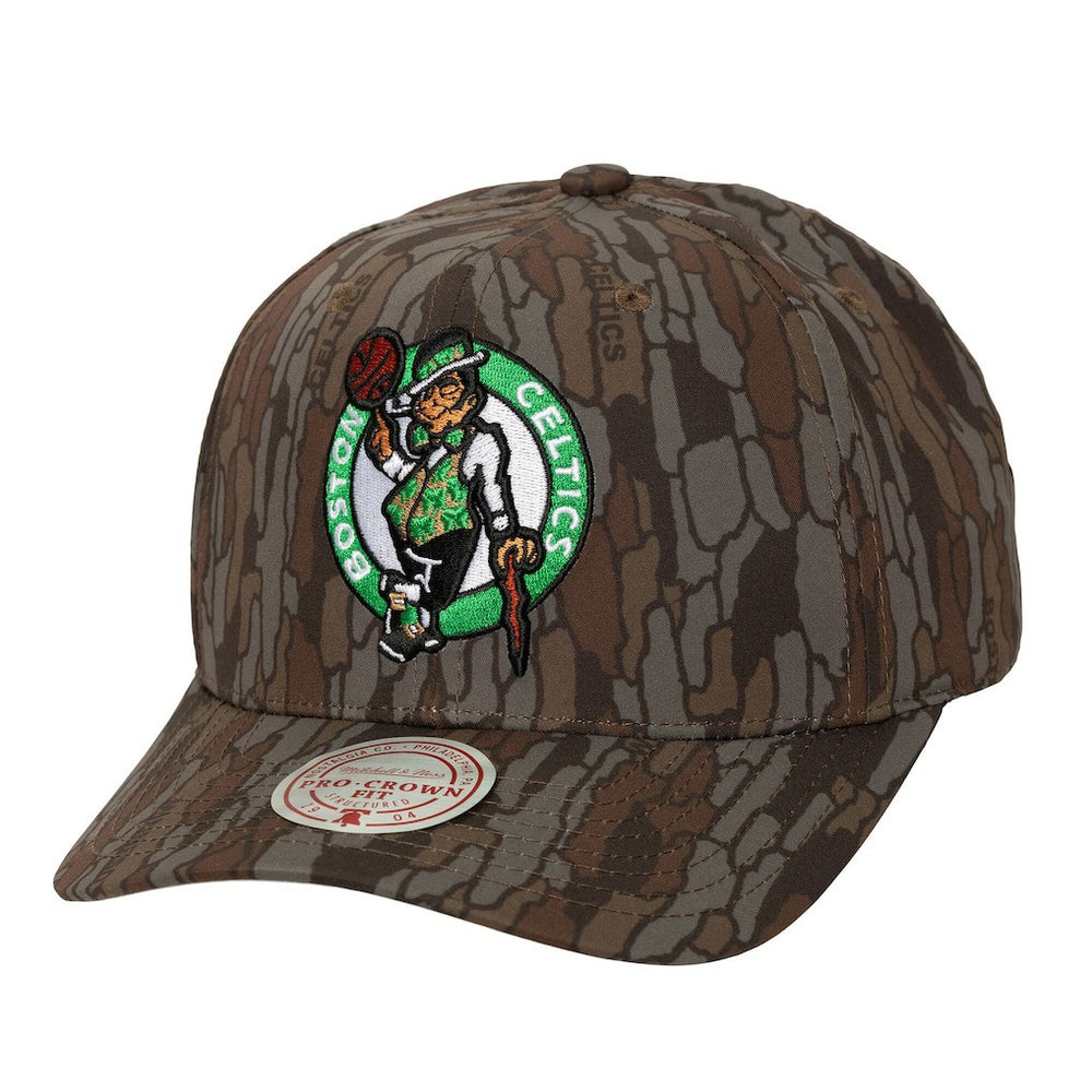 Boston Celtics Hidden Pro-Crown Adjustable Hat - Camo | Mitchell & Ness sale