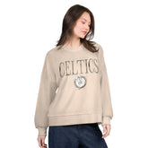 Boston Celtics G-III 4Her by Carl Banks Women's Oversized Vet II Sweatshirt - Natural sale