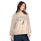 Memphis Grizzlies G-III 4Her by Carl Banks Women's Oversized Vet II Sweatshirt - Natural shop