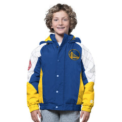 Golden State Warriors Starter Youth All Time Pro Jr. Full-Zip Hoodie Jacket sale - Royal/Gold discount
