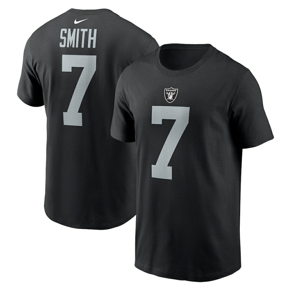 Geno Smith Las Vegas Raiders Name & Number T-Shirt - Black | Nike for sale