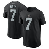 Geno Smith Las Vegas Raiders Name & Number T-Shirt - Black | Nike for sale