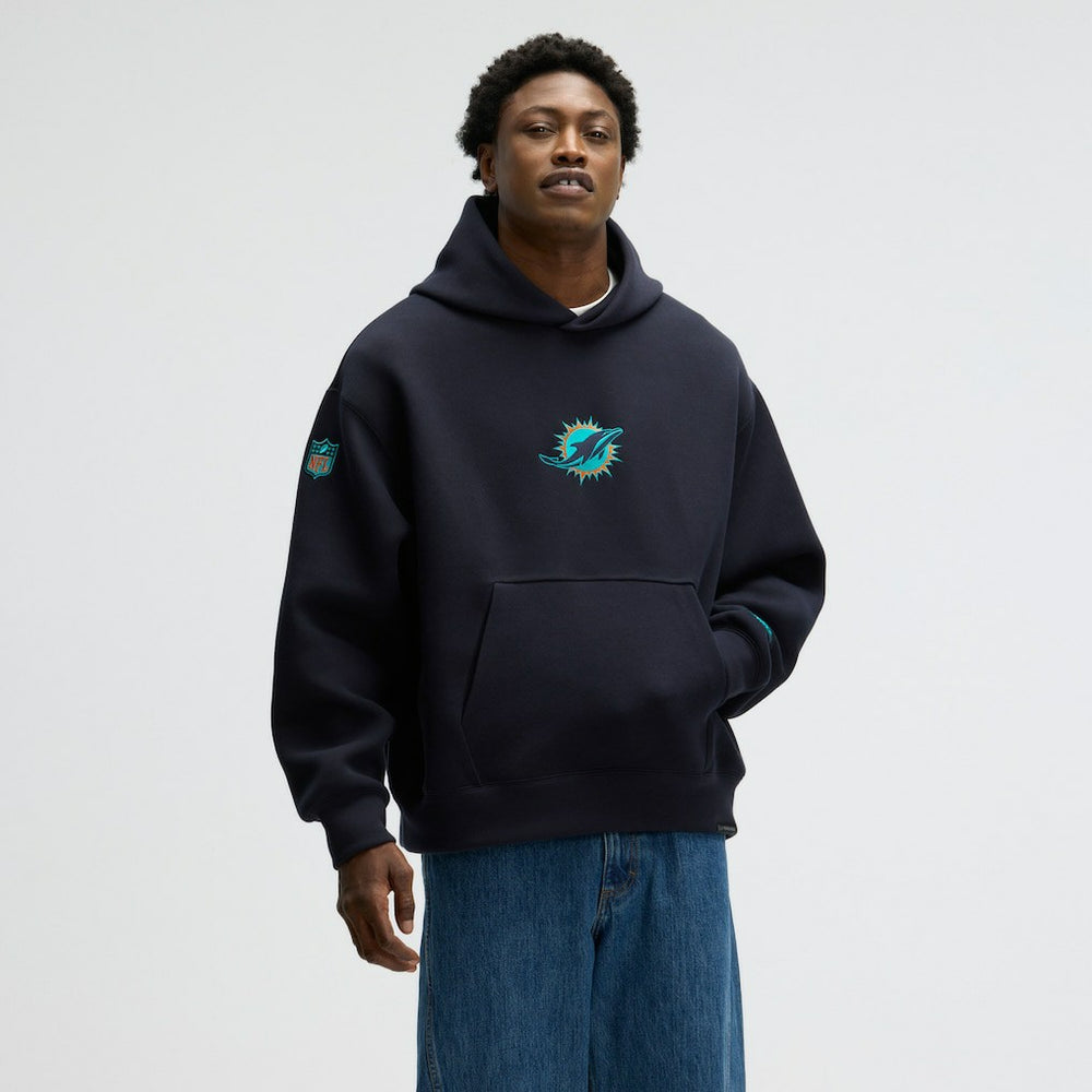 Miami Dolphins 2025 Rivalries Collection Oversized Tech Fleece Hoodie - Pitch Blue | Nike for sale