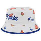 New York Knicks Team Cheer Reversible Bucket Hat - White | New Era shop