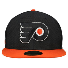Philadelphia Flyers New Era Mesh Crown Two-Tone 59FIFTY Fitted Hat Black/Orange