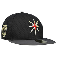 Vegas Golden Knights New Era Mesh Crown Two-Tone 59FIFTY Fitted Hat Black/Gray