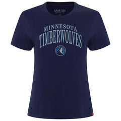 Minnesota Timberwolves Sportiqe Women's Arcadia Boxy T-Shirt - Navy sale