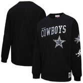 Dallas Cowboys Training Camp Vintage Logos Long Sleeve T-Shirt - Black cheap