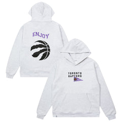 Enjoy Basketball x Toronto Raptors Unisex Hoop Enthusiast Capsule Collection Pullover Hoodie - Heather Gray for sale