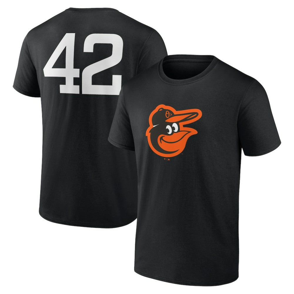Baltimore Orioles Jackie Robinson Day Name & Number T-Shirt - Black