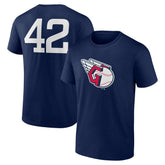 Cleveland Guardians Jackie Robinson Day Name & Number T-Shirt - Navy