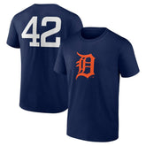 Detroit Tigers Jackie Robinson Day Name & Number T-Shirt - Navy