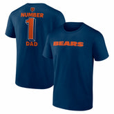Chicago Bears #1 Dad Jersey T-Shirt - Navy outlet