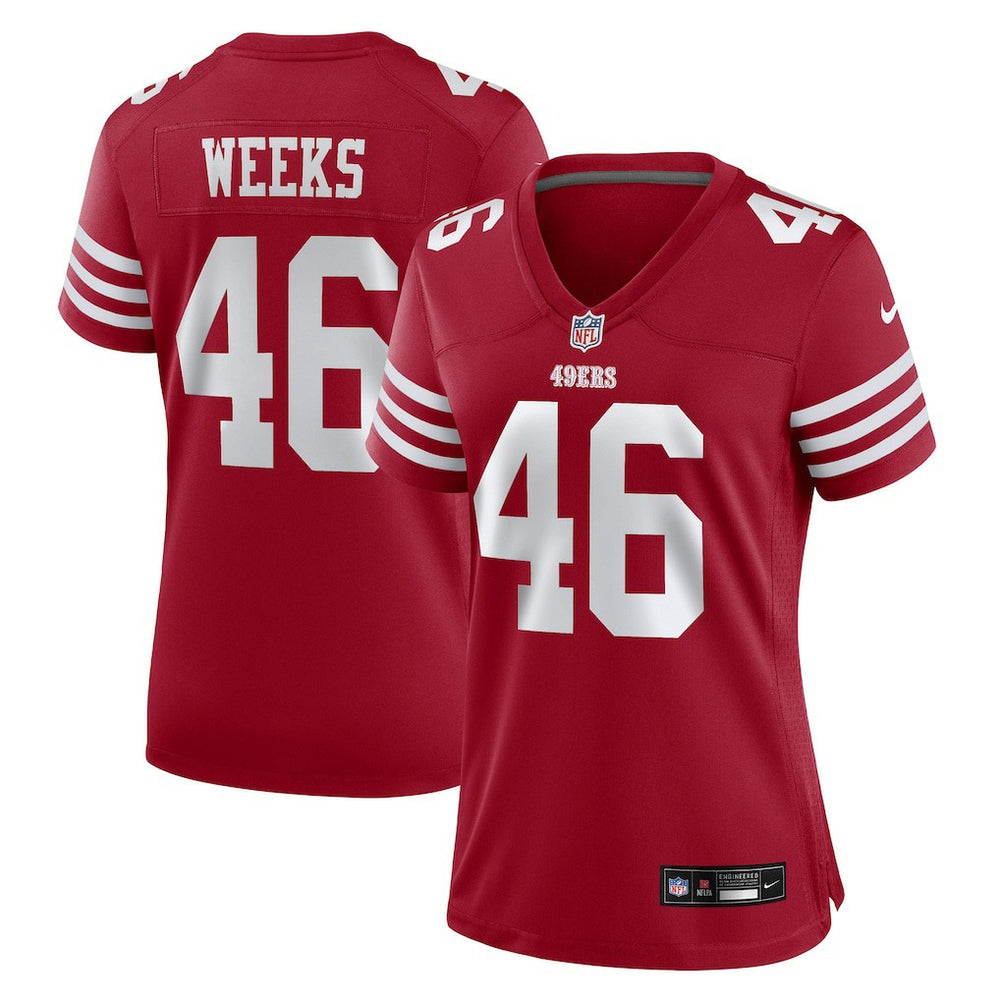 Jon Weeks San Francisco 49ers Women's Team Game Jersey - Scarlet | Nike sale