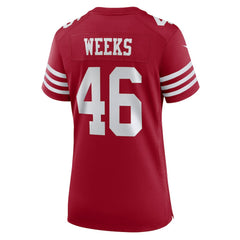 Jon Weeks San Francisco 49ers Women's Team Game Jersey - Scarlet | Nike sale