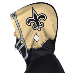 New Orleans Saints Pro Player Helmet Full-Zip Hooded Track Jacket - Black/Gold online