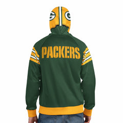 Green Bay Packers Pro Player Helmet Full-Zip Hooded Track Jacket - Green/Gold for sale