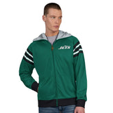 New York Jets Pro Player Helmet Full-Zip Hooded Track Jacket - Green/Black on sale