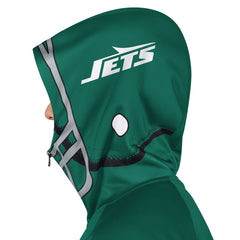 New York Jets Pro Player Helmet Full-Zip Hooded Track Jacket - Green/Black on sale