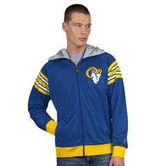 Los Angeles Rams Pro Player Helmet Full-Zip Hooded Track Jacket - Royal/Gold discount