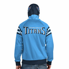 Tennessee Titans Pro Player Helmet Full-Zip Hooded Track Jacket - Light Blue/Navy discount