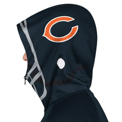 Chicago Bears Pro Player Helmet Full-Zip Hooded Track Jacket - Navy/Orange cheap