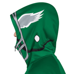 Philadelphia Eagles Pro Player Retro Helmet Full-Zip Hooded Track Jacket - Kelly Green/Black sale
