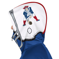 New England Patriots Pro Player Retro Helmet Full-Zip Hooded Track Jacket - Royal/Red for sale