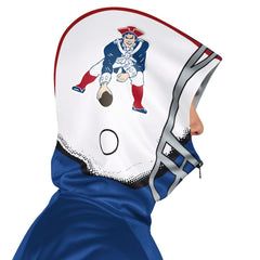 New England Patriots Pro Player Retro Helmet Full-Zip Hooded Track Jacket - Royal/Red for sale