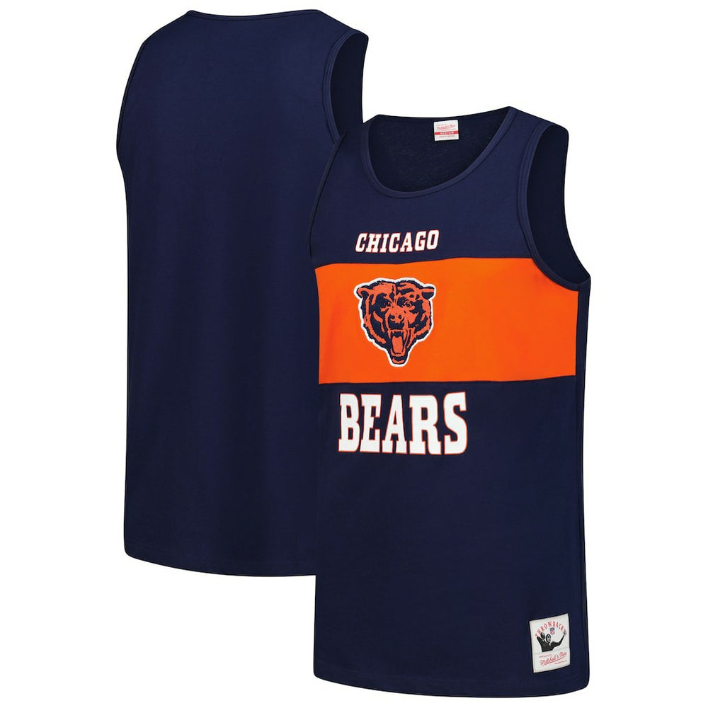 Chicago Bears Retro Colorblock Tank Top - Navy online