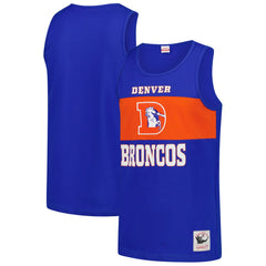 Denver Broncos Retro Colorblock Tank Top - Royal outlet