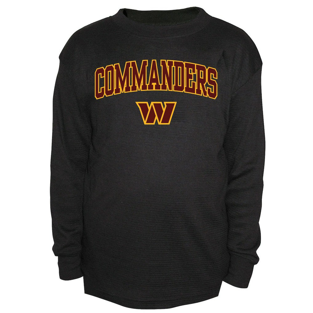 Washington Commanders Big & Tall Thermal Long Sleeve Crew Neck T-Shirt - Black for sale
