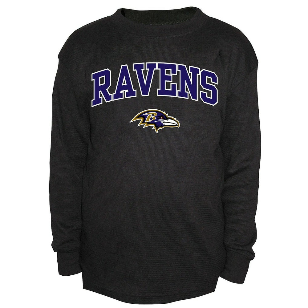 Baltimore Ravens Big & Tall Thermal Long Sleeve Crew Neck T-Shirt - Black outlet